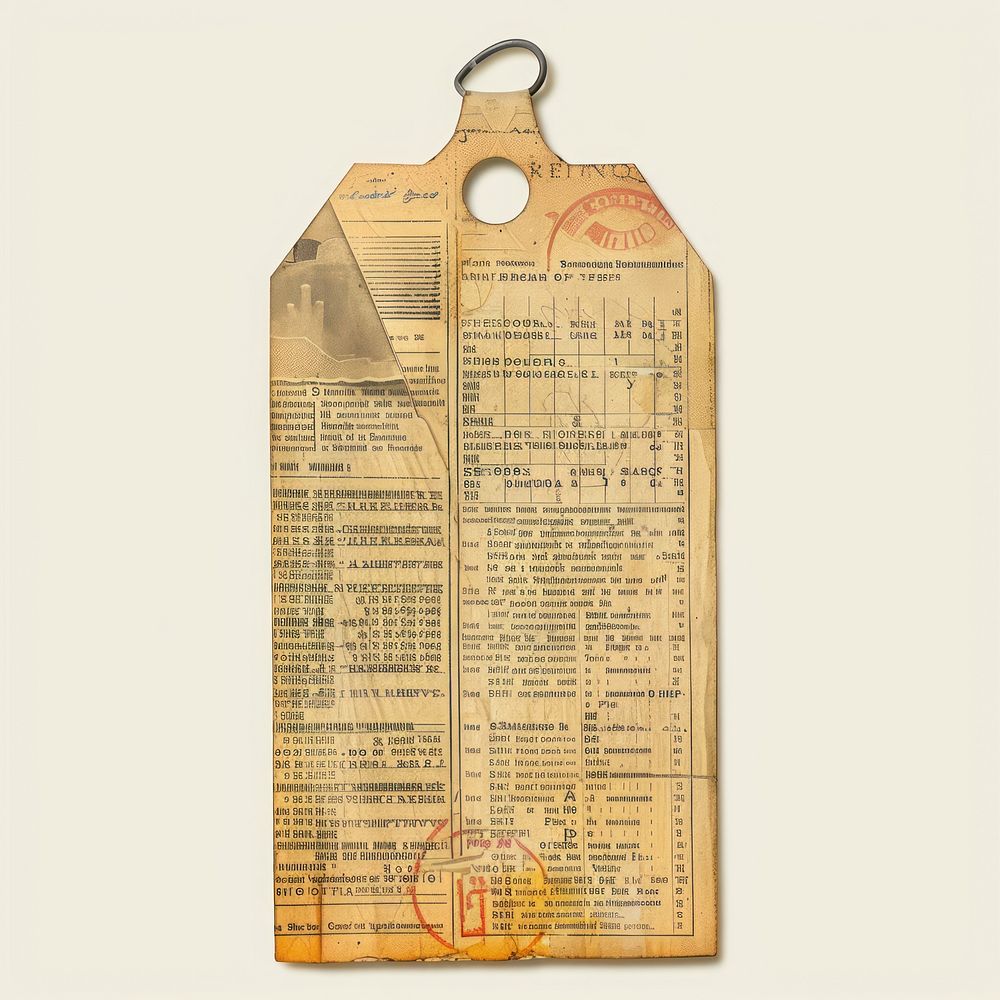 Ephemera paper label tag text art currency.