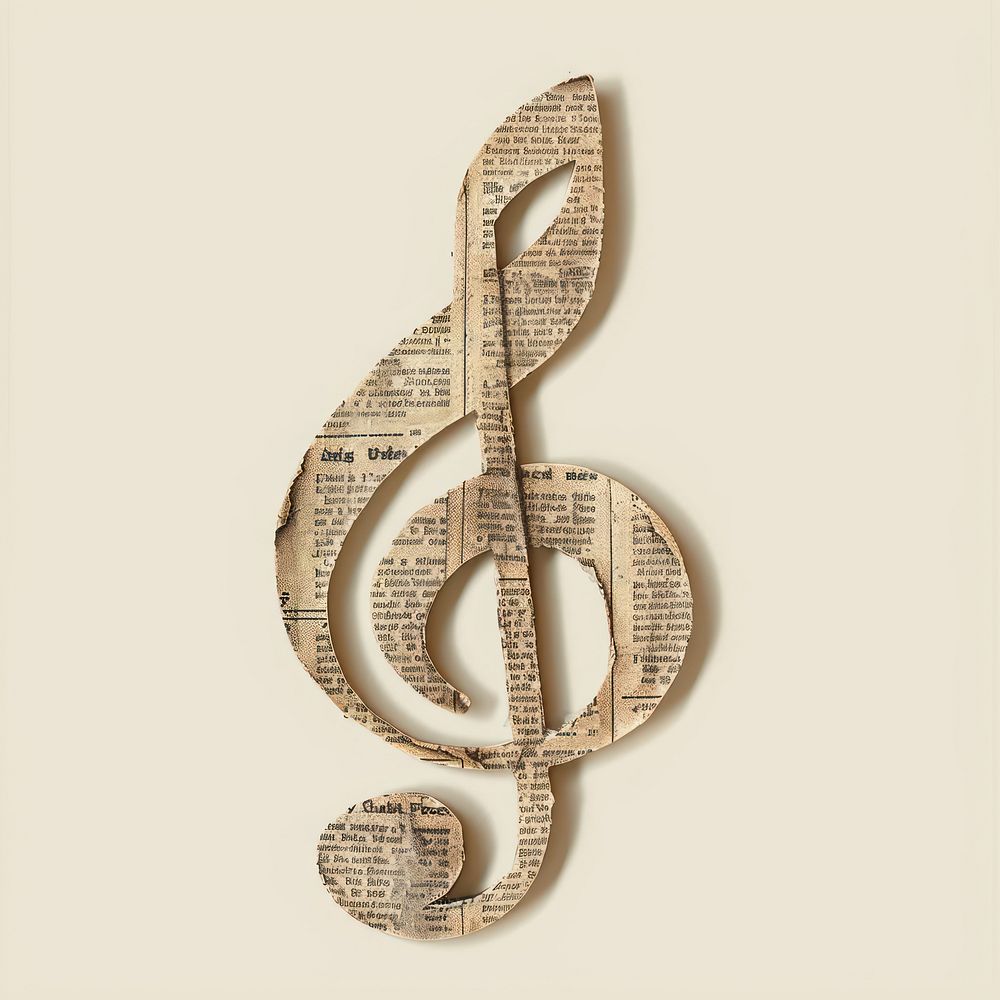 Ephemera paper music note art accessories creativity.