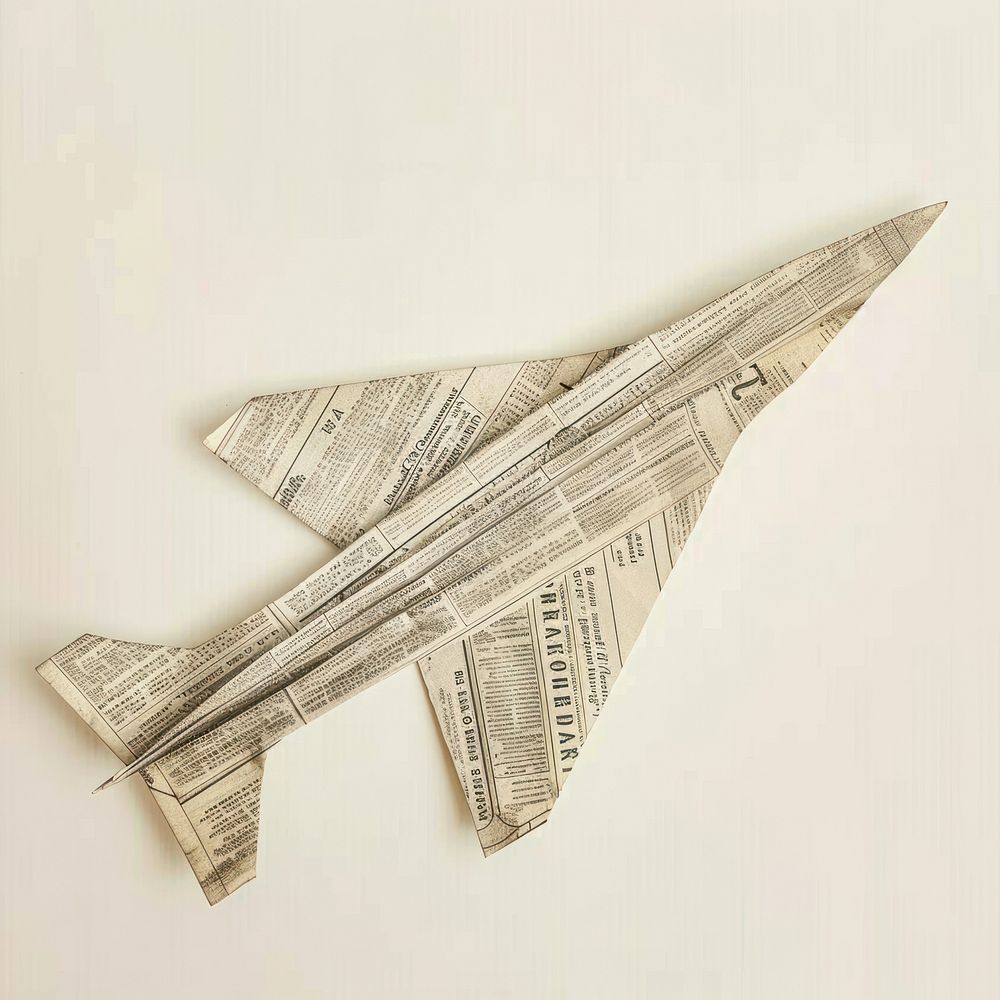 Ephemera paper plane art simplicity creativity.