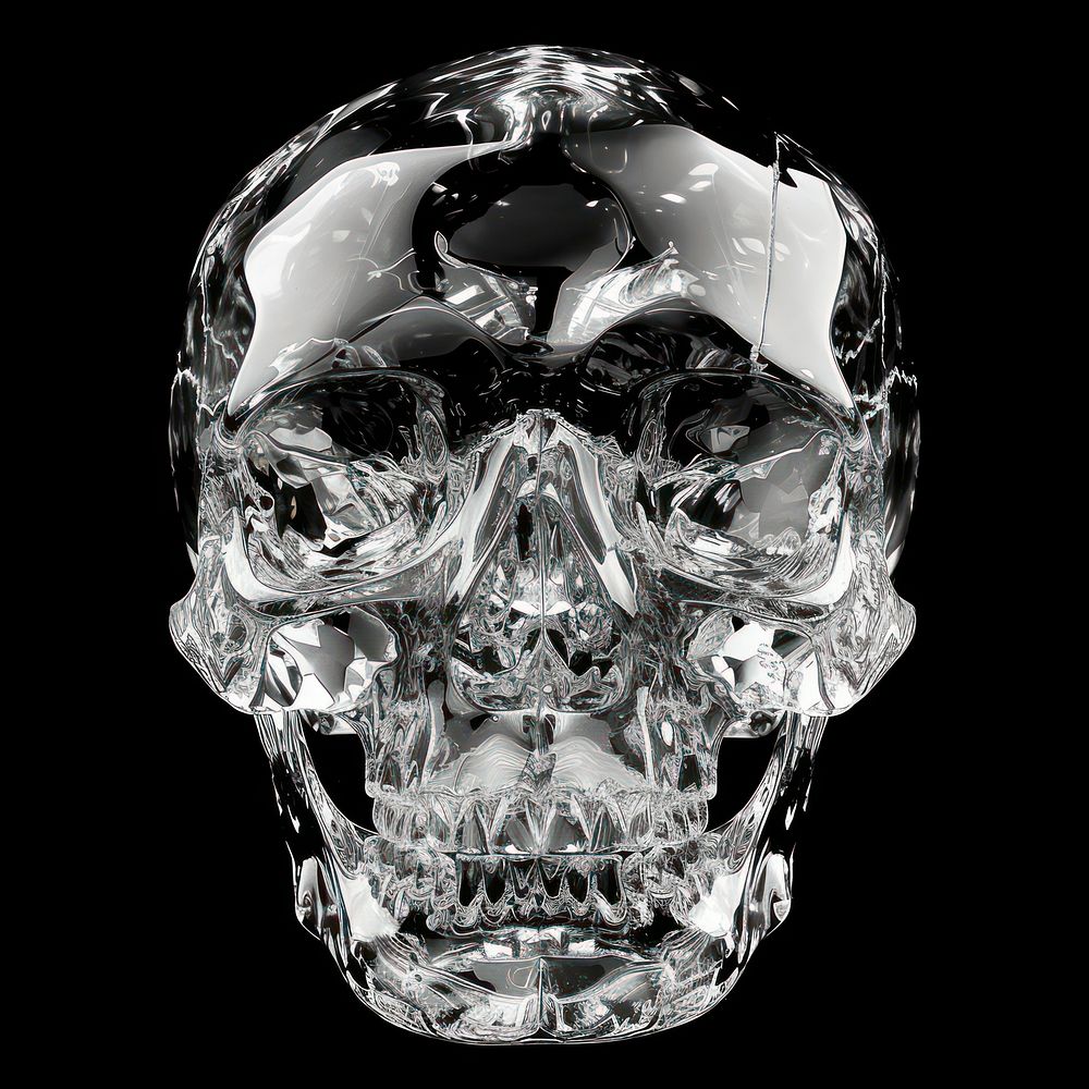 Diamond skull accessories monochrome chandelier.