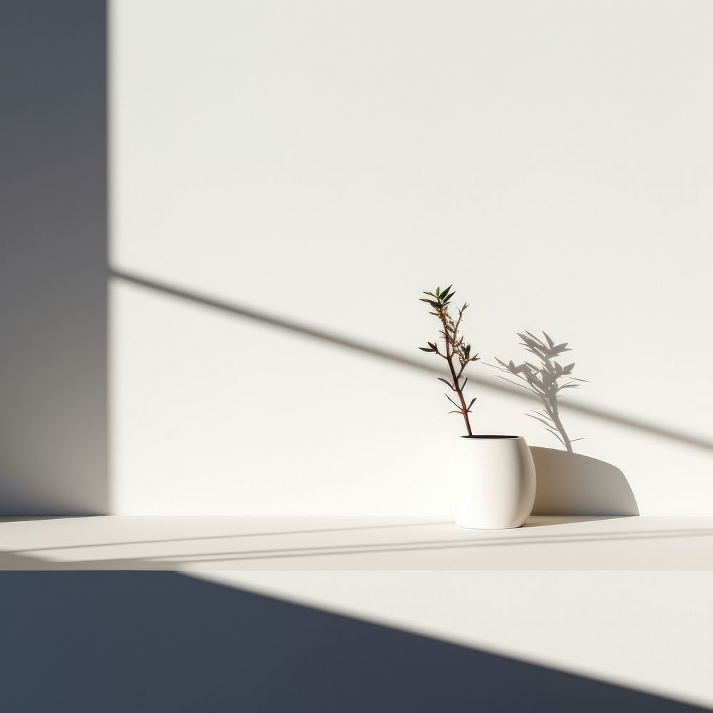 A house plant white vase.