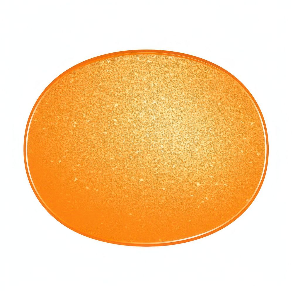 Orange oval icon shape white background bacterium.