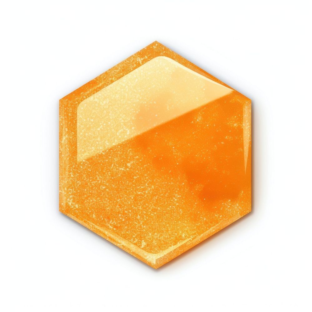 PNG Orange pentagon icon shape gold white background.