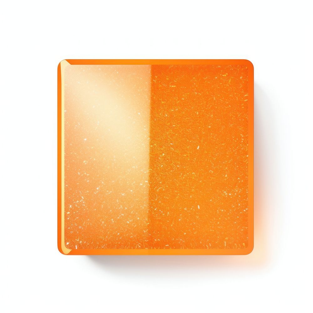 Orange square icon shape white background rectangle.