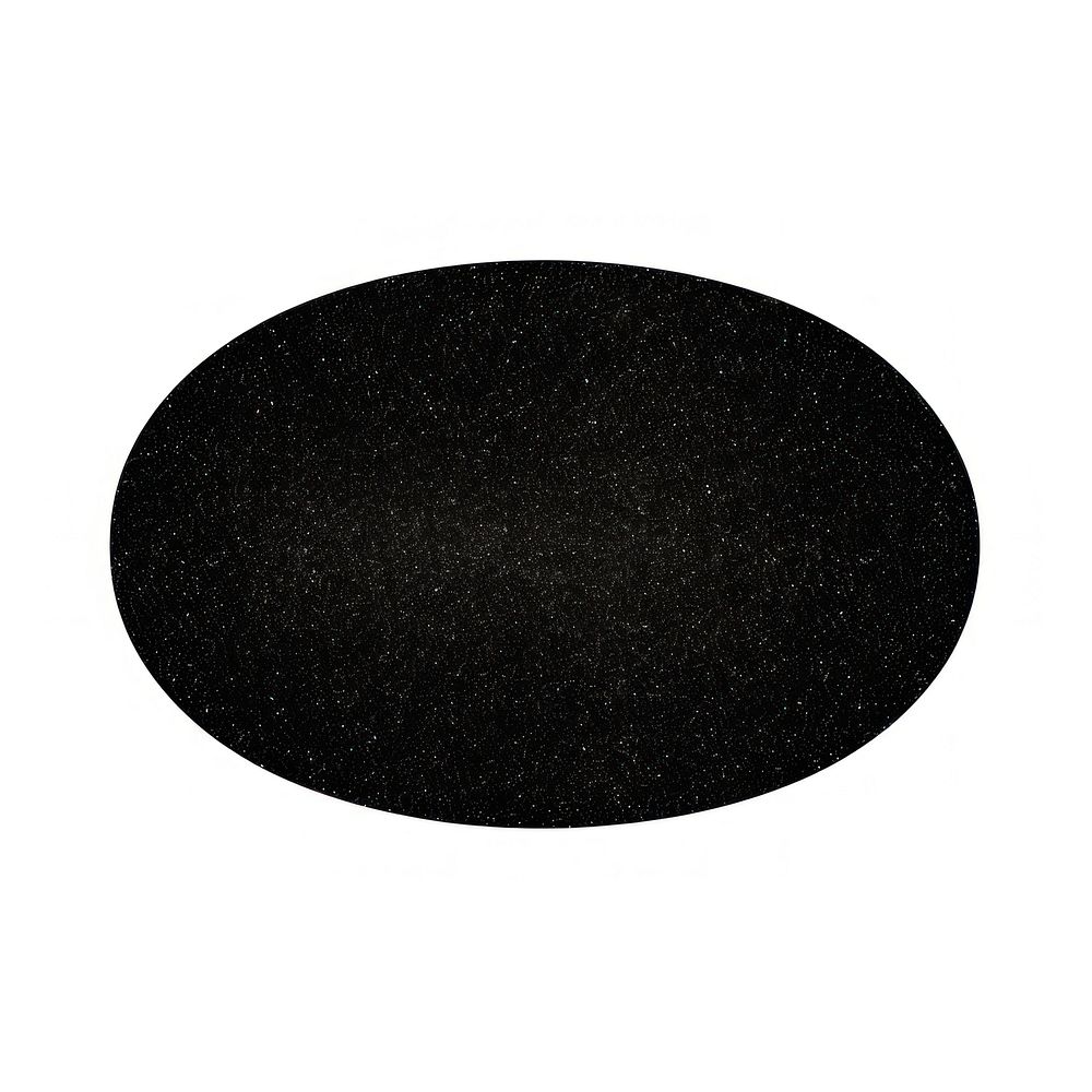 Black oval icon glitter shape white background.