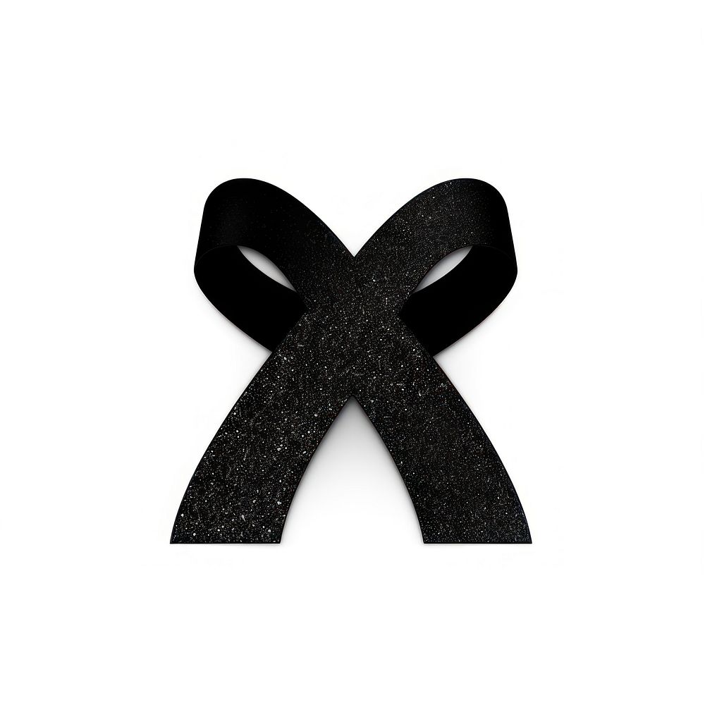 Black cancer ribbon icon white background celebration accessories.