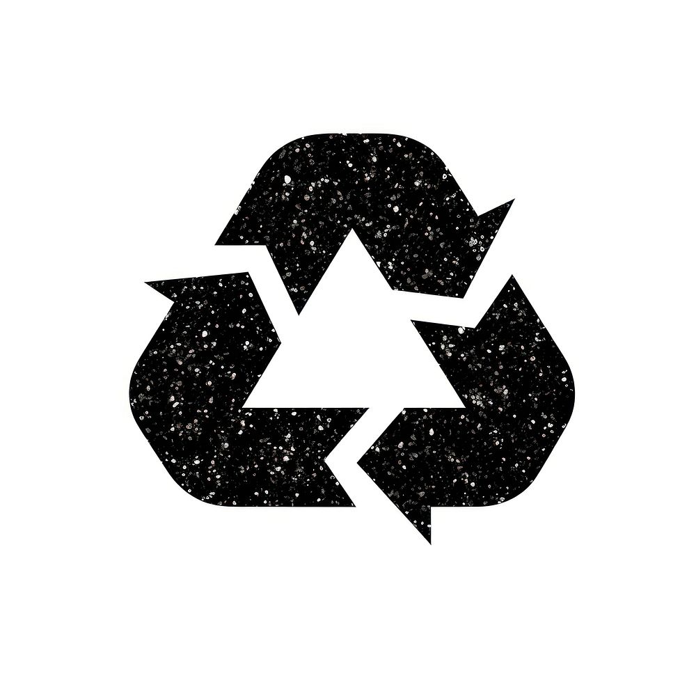 Black recycle icon symbol shape circle.