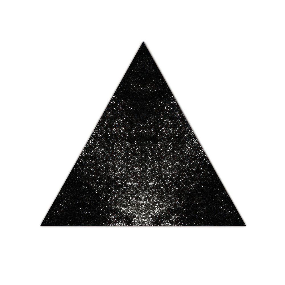 Black triangle icon shape white background blackboard.