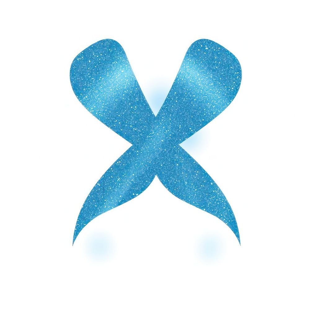 Blue cancer ribbon icon shape logo white background.