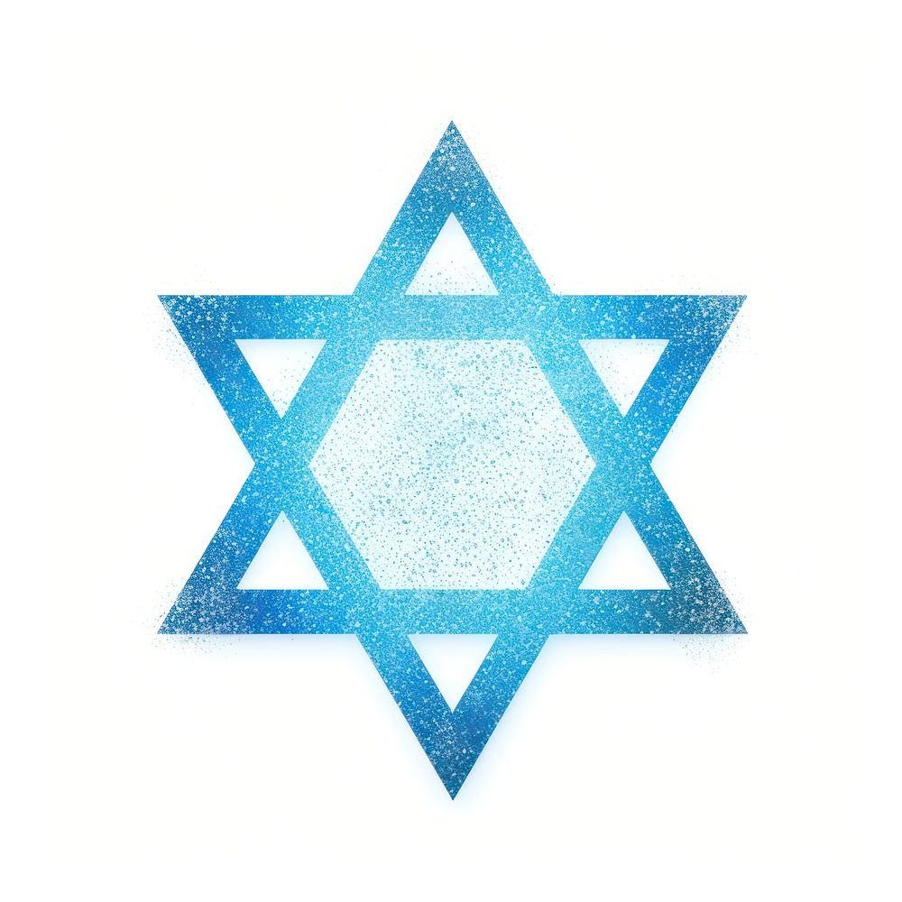 PNG Blue hexagram icon symbol shape white background.