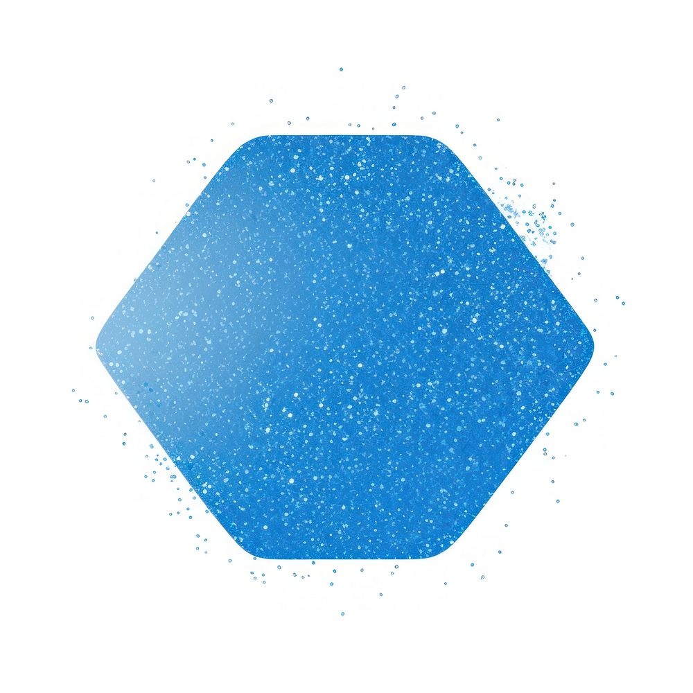 Blue octagon icon symbol shape white background.