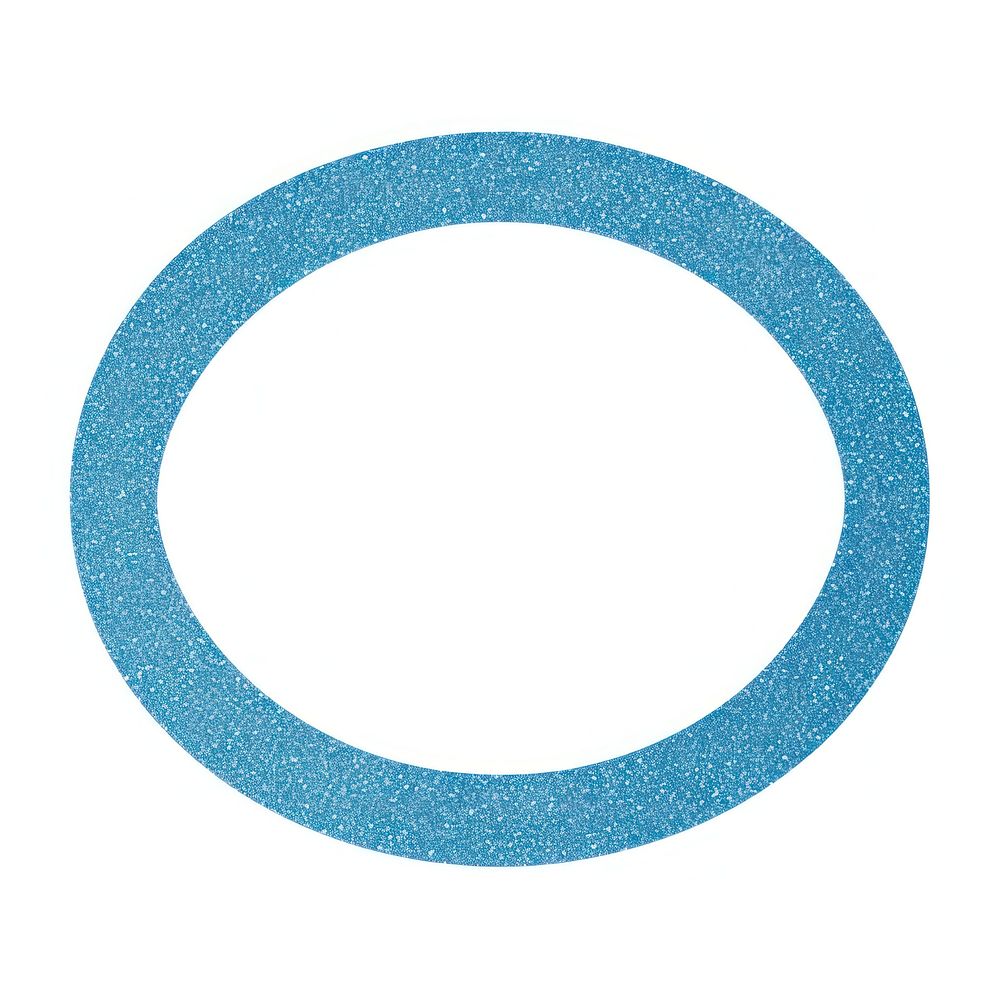 Blue oval icon shape white background turquoise.