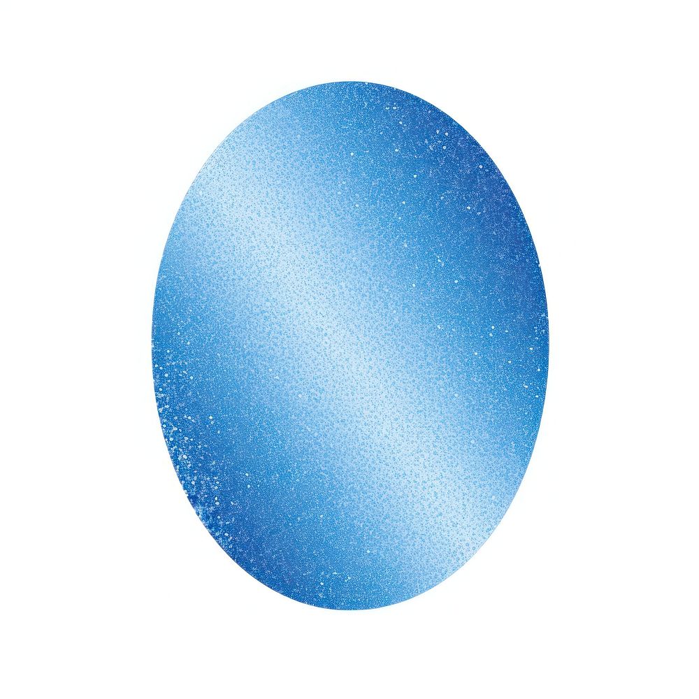 Blue oval icon sphere shape space.