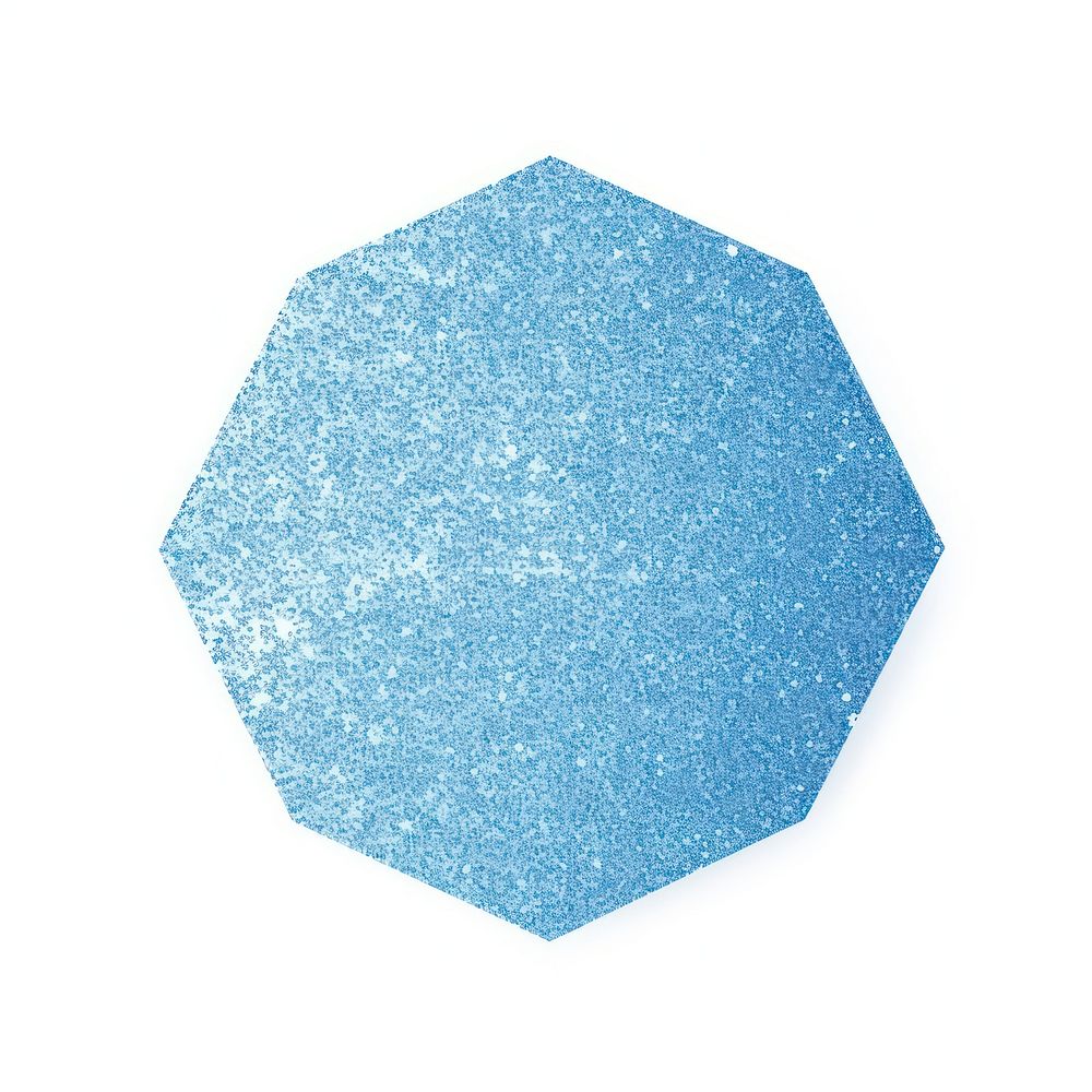 PNG Blue pentagon icon glitter shape white background.