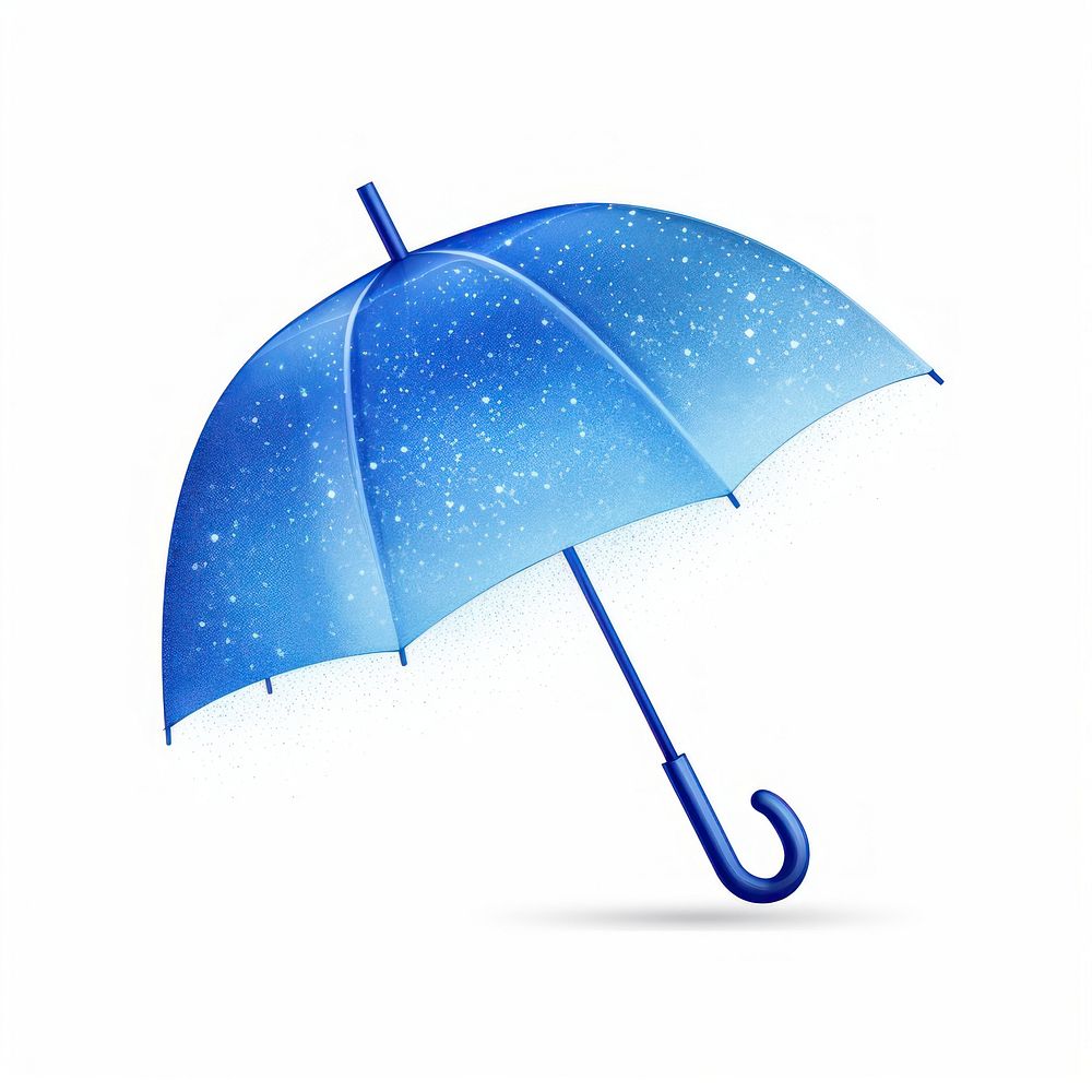 Blue umbrella icon white background protection sheltering.