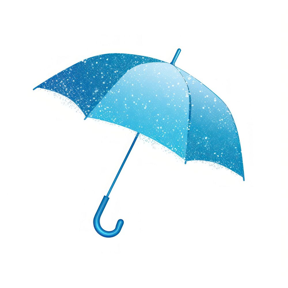 Blue umbrella icon white background protection sheltering.