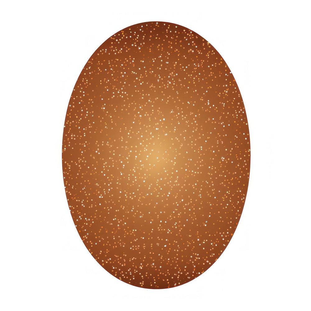 Brown oval icon glitter shape white background.