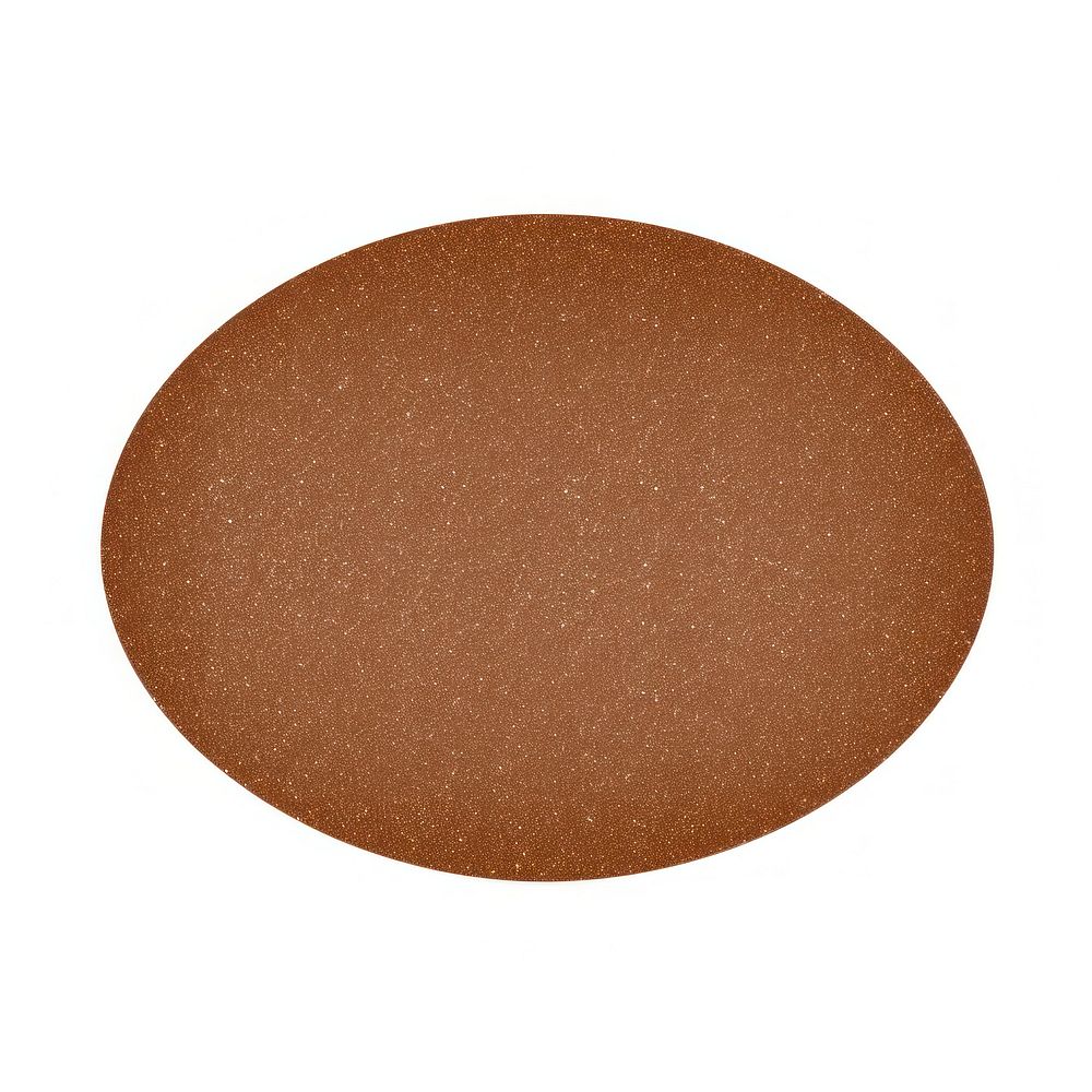 Brown oval icon shape white background confectionery.