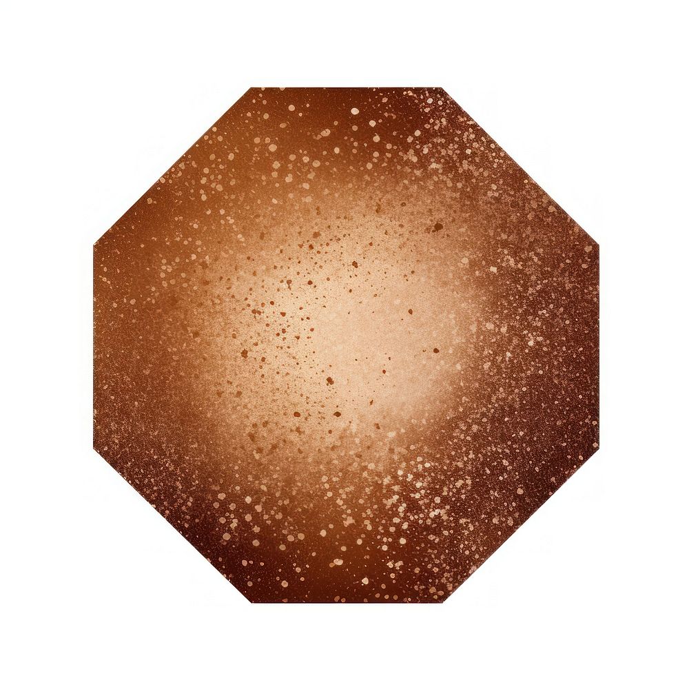 Brown octagon icon backgrounds shape white background.