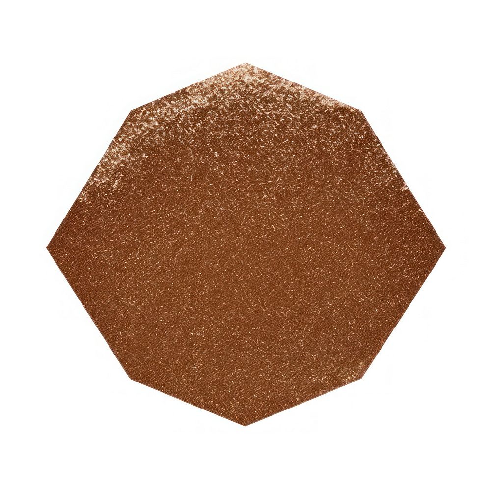 Brown pentagon icon shape white background accessories.