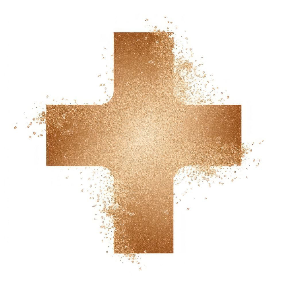 Brown plus icon symbol white background medicine.