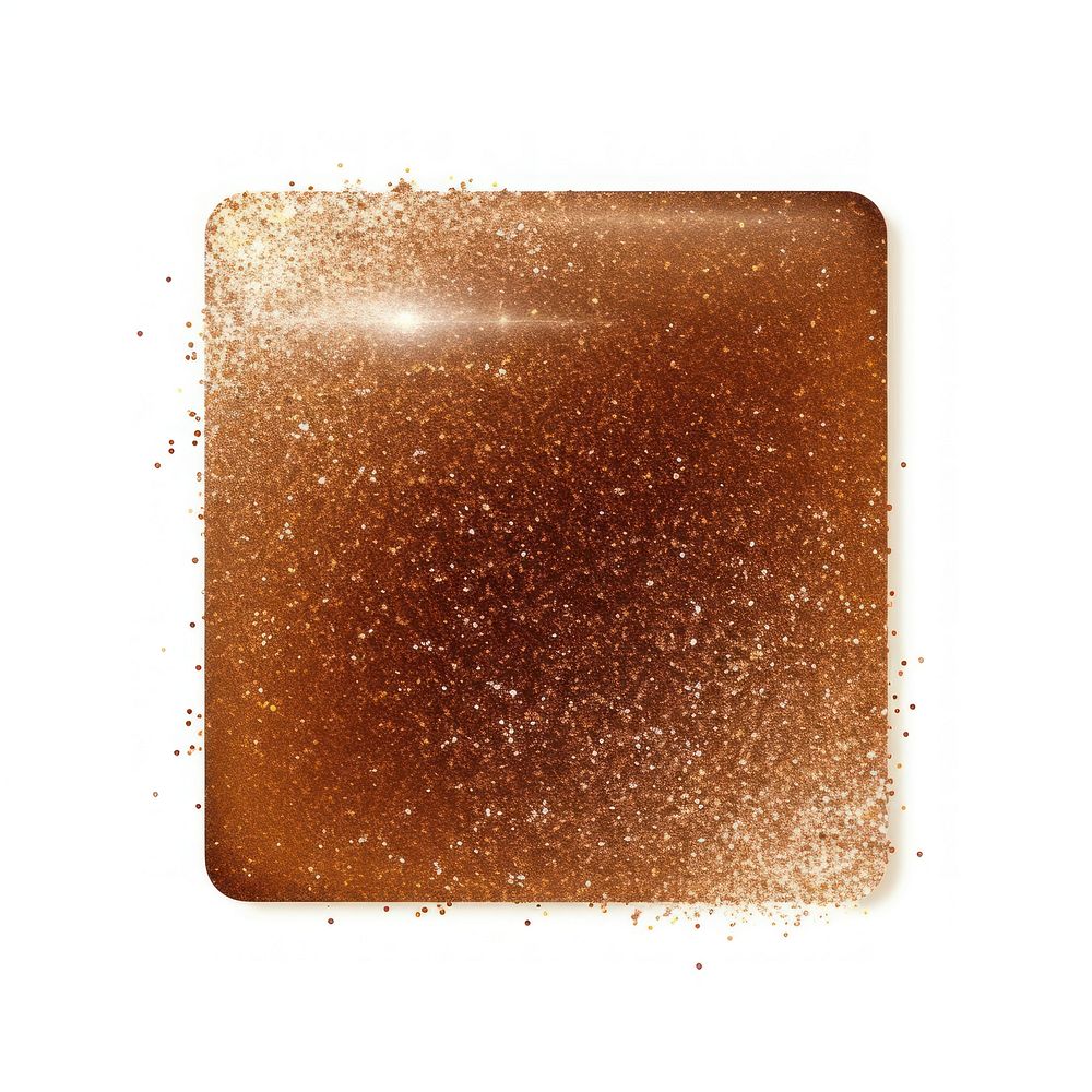 Brown square icon backgrounds glitter white background.
