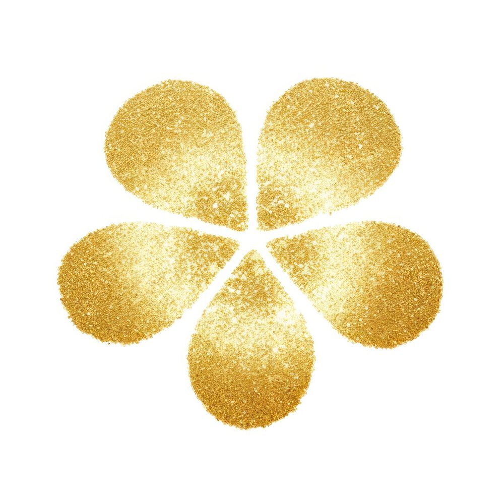 PNG Gold clover icon shape white background celebration.