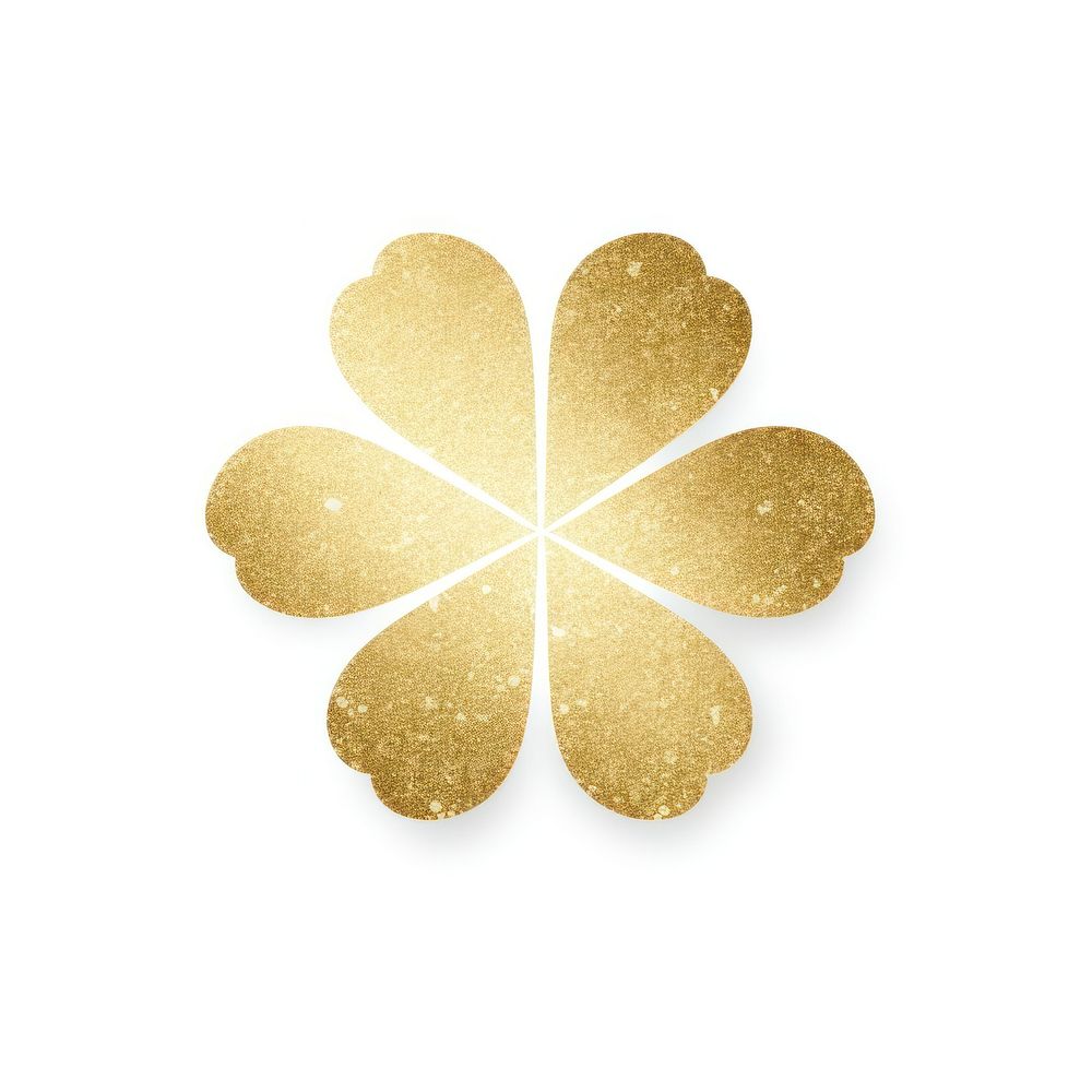 PNG Gold clover icon shape white background confectionery.