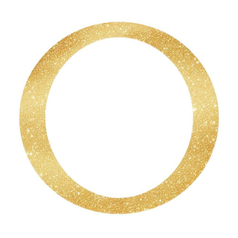Gold oval icon shape white background jewelry.