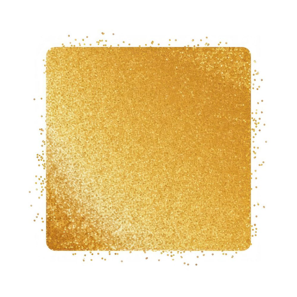 Gold square icon glitter backgrounds white background.
