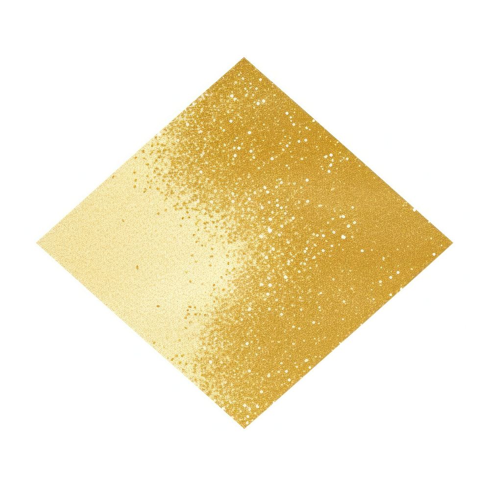 Gold pentagon icon glitter shape paper.