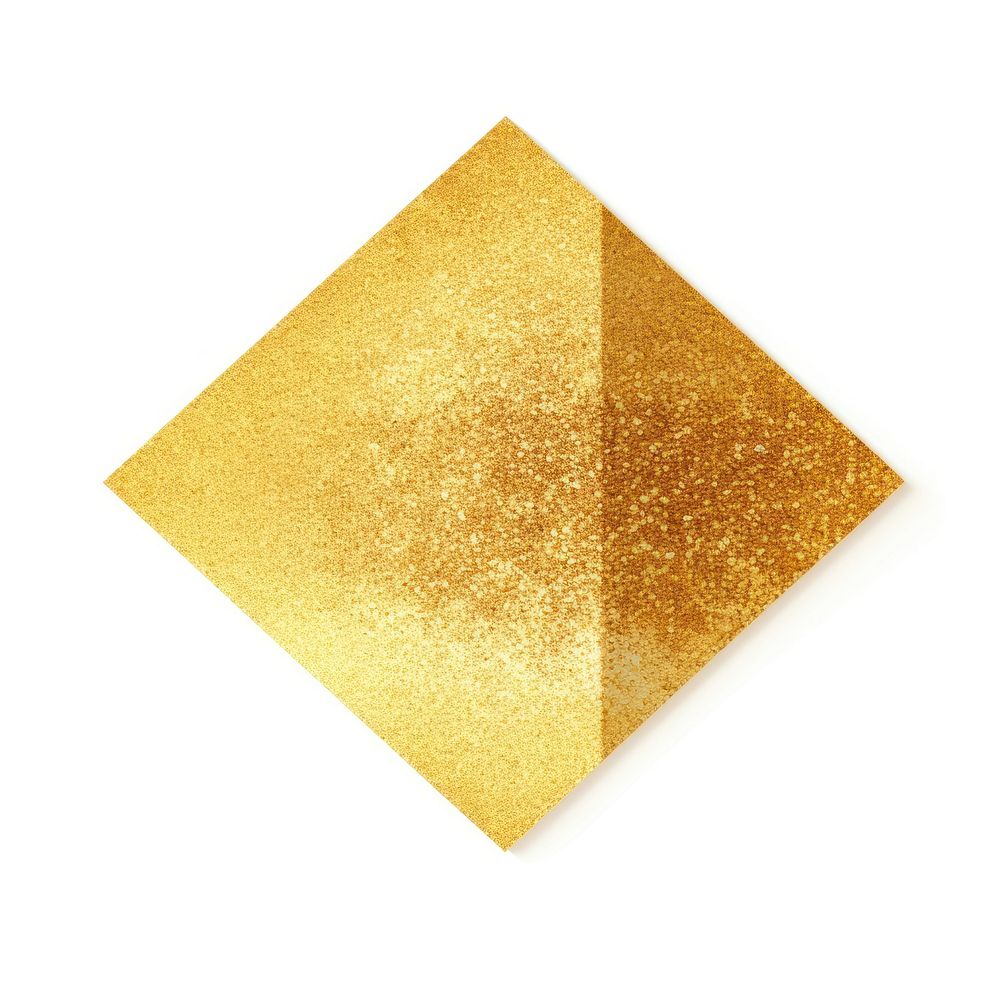 Gold pentagon icon shape white background simplicity.