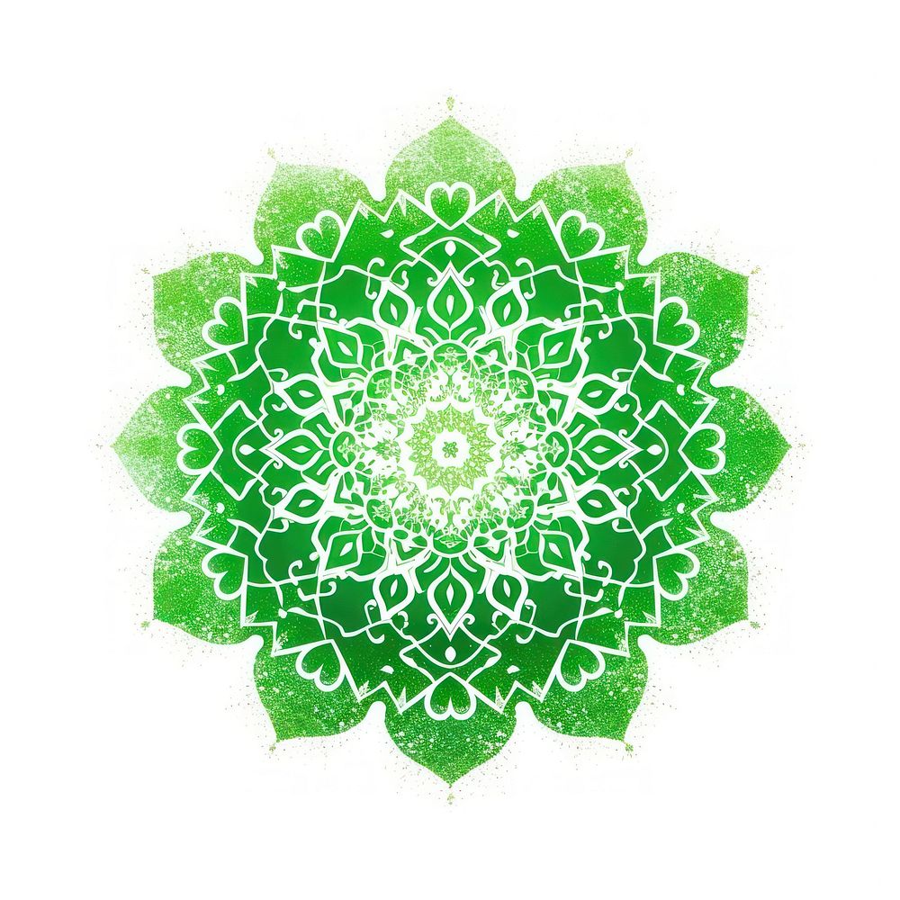 Green mandala icon backgrounds pattern shape.