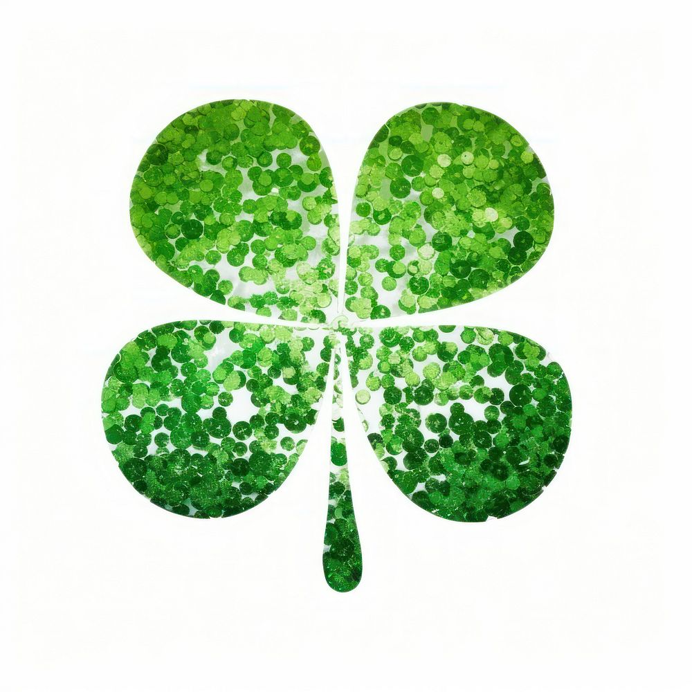 Green clover icon backgrounds shape leaf.