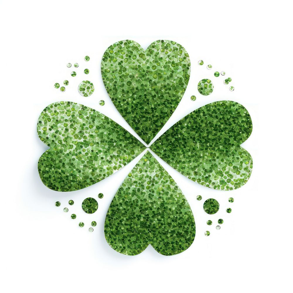 Green clover icon shape plant herbs.