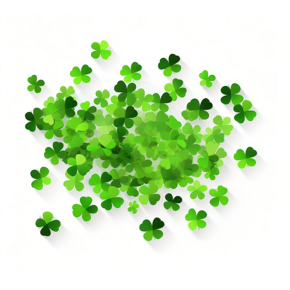 Green clovers group icon backgrounds plant herbs.