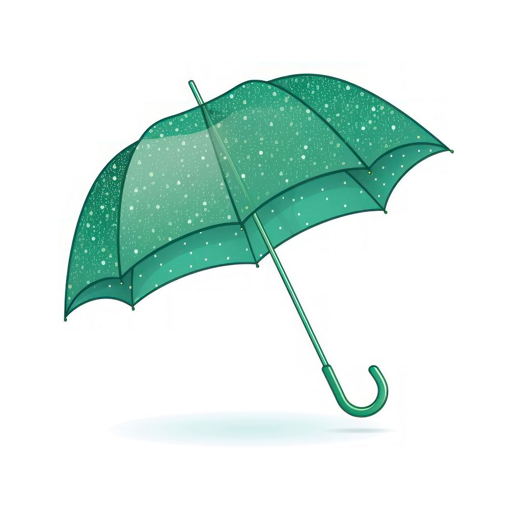 Green umbrella icon white background protection sheltering.