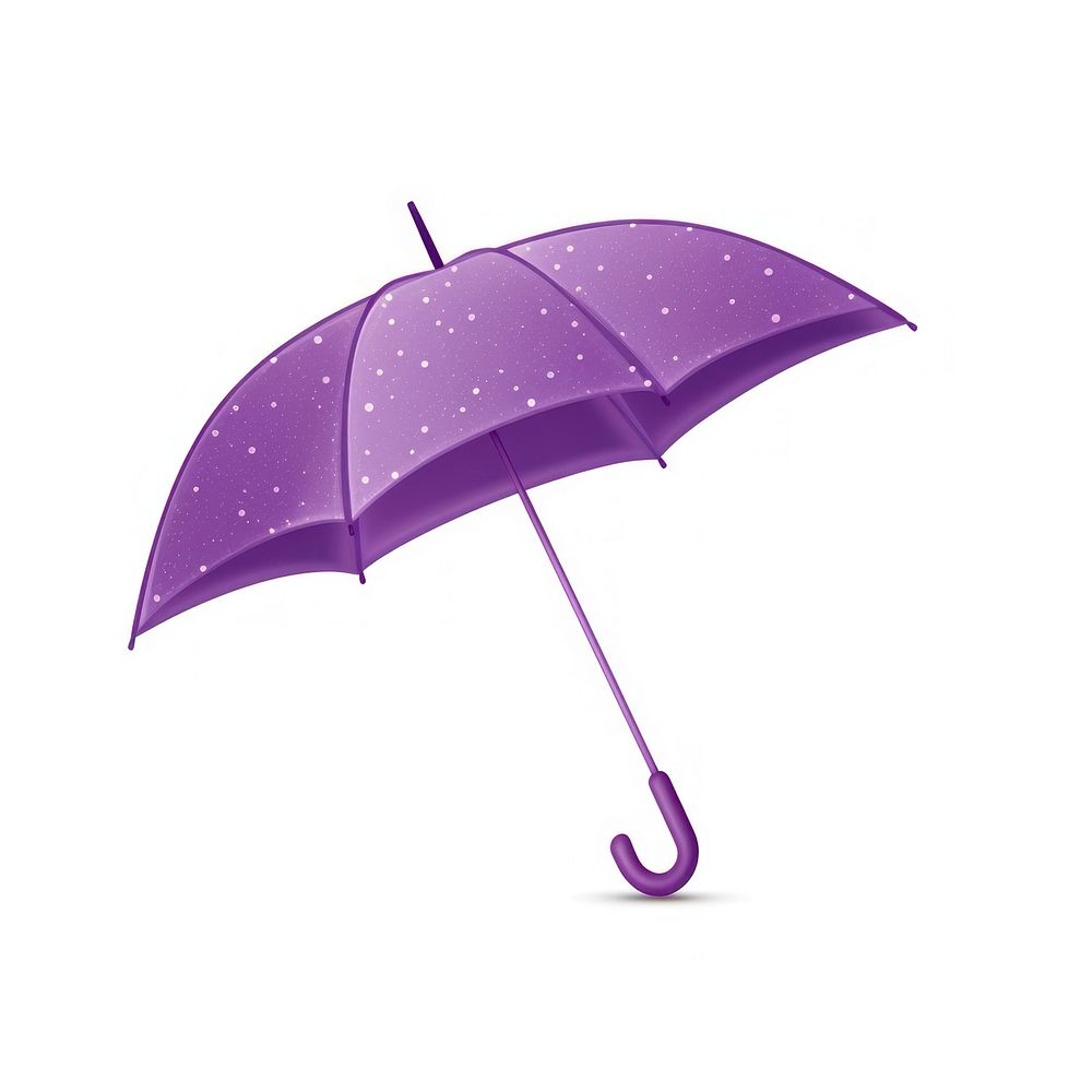 Purple umbrella icon white background protection sheltering.