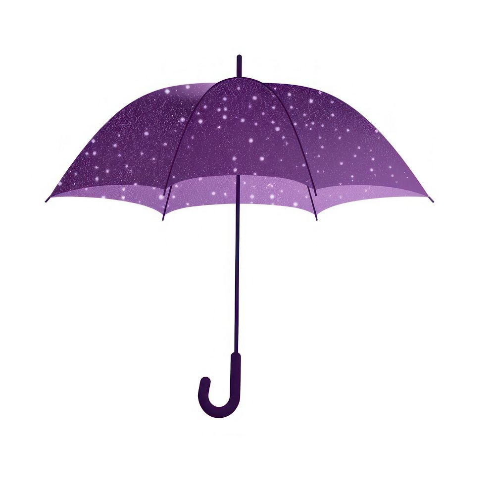 Purple umbrella icon shape white background protection.