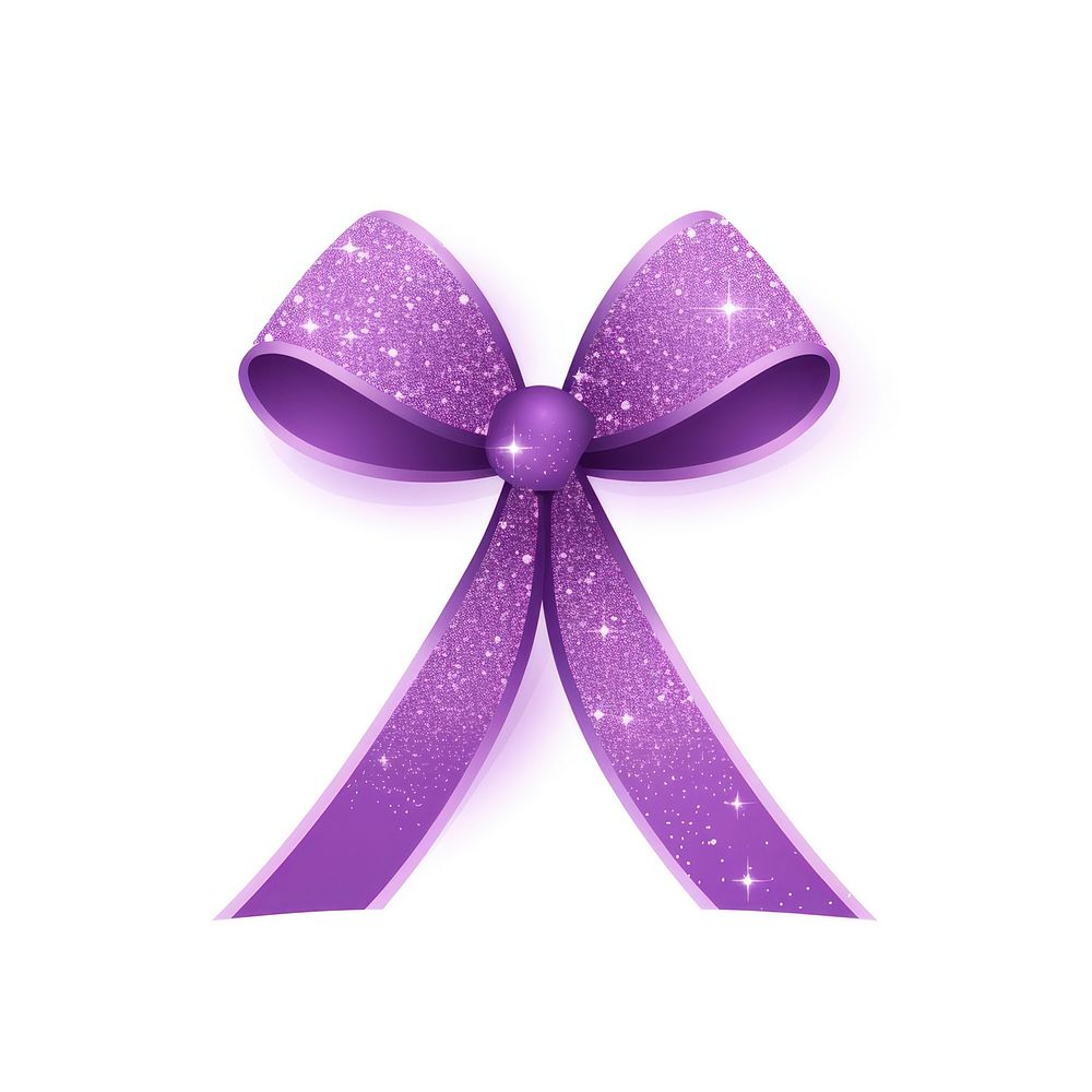 Purple cancer ribbon icon white background celebration accessories.