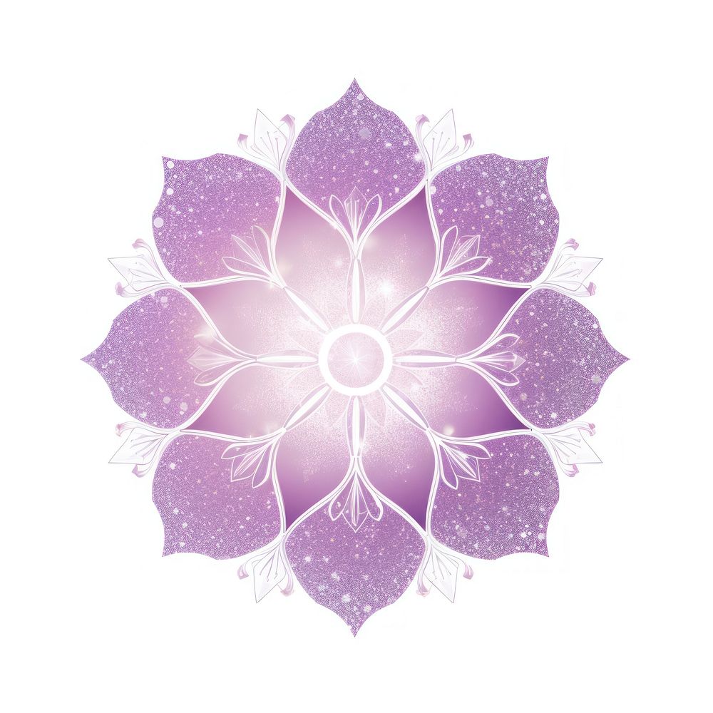 Purple mandala icon pattern flower petal.