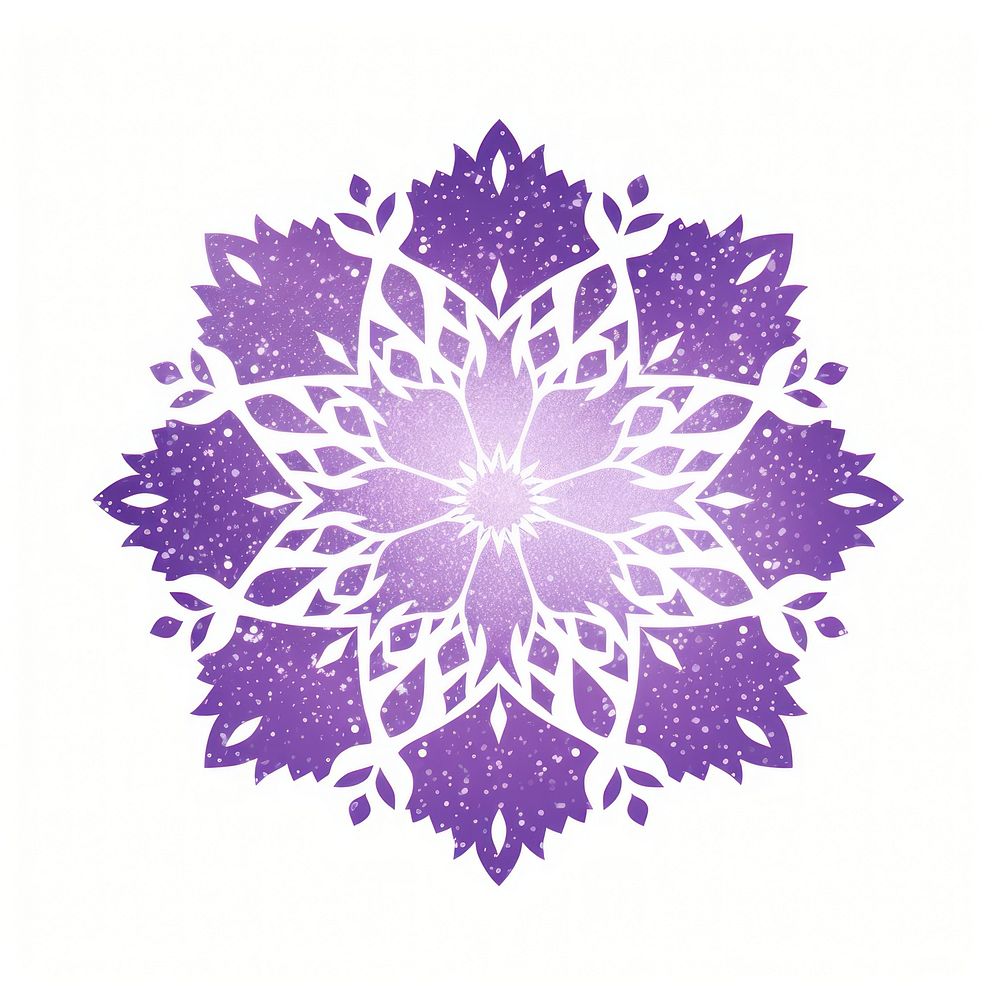 Purple mandala icon pattern shape art.