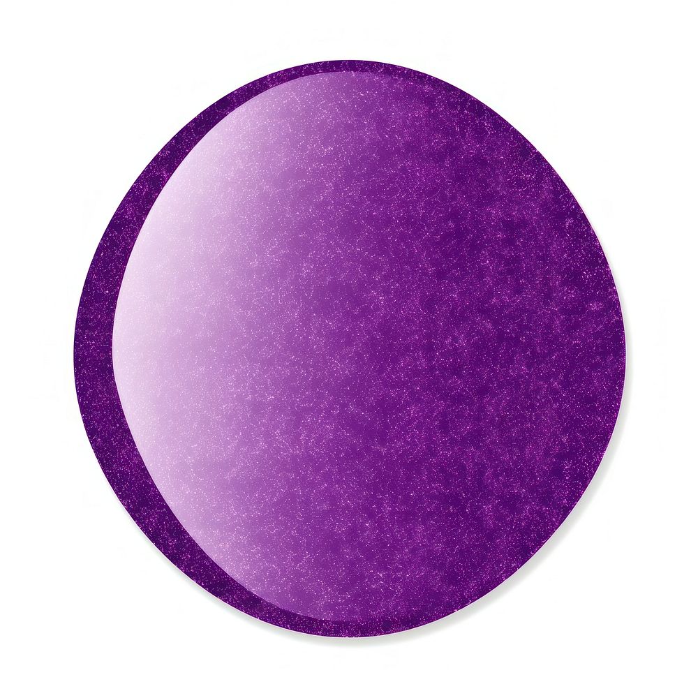 Purple oval icon sphere shape white background.