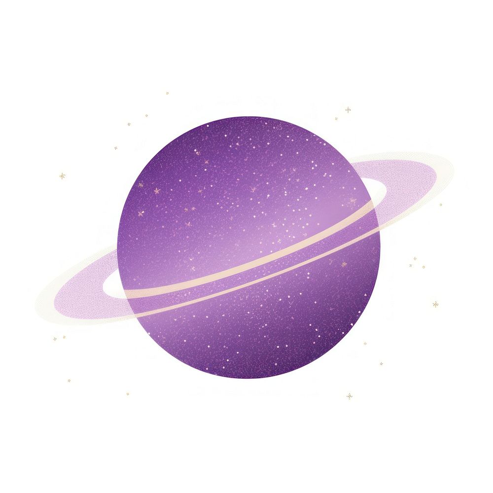 Purple saturn icon astronomy planet space.