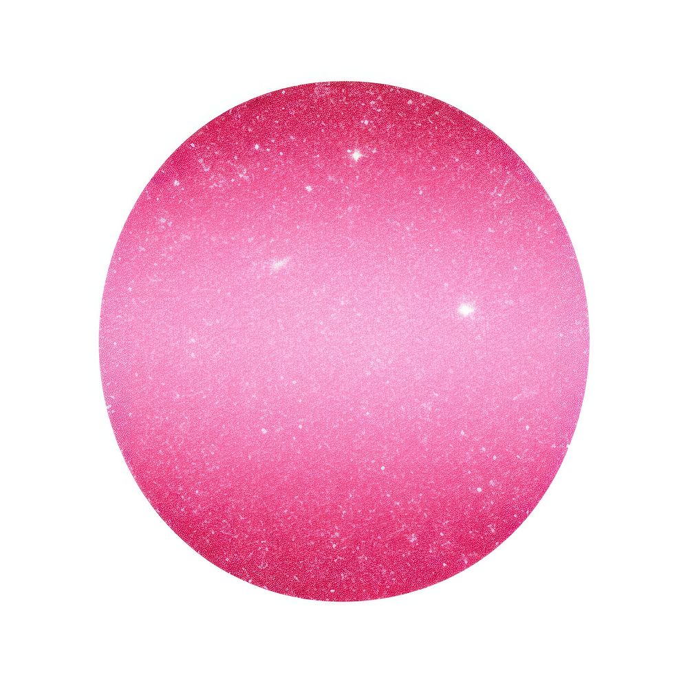 Pink oval icon glitter astronomy sphere.