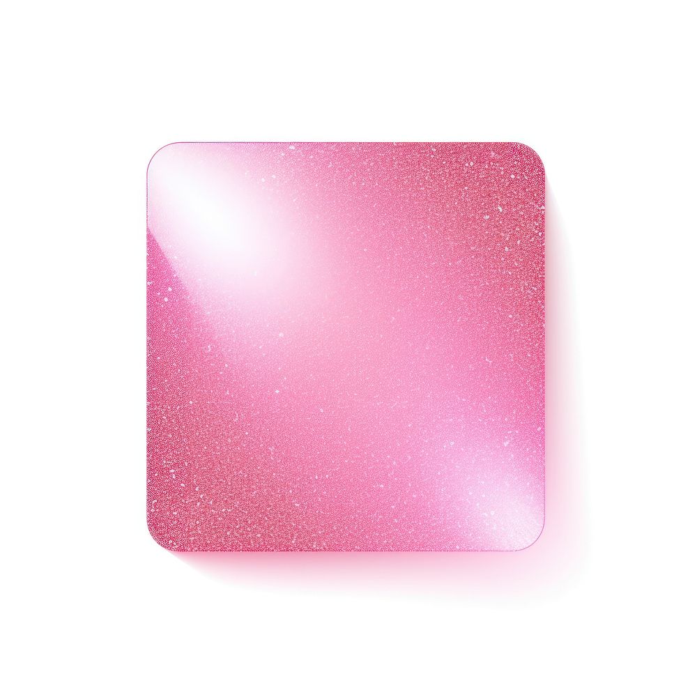 Pink square icon glitter white background blackboard.