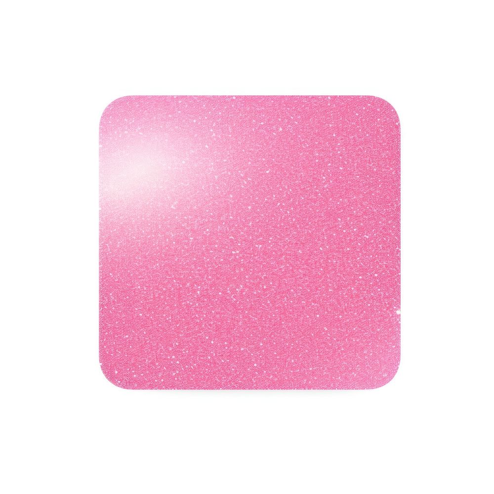 Pink square icon glitter white background blackboard.