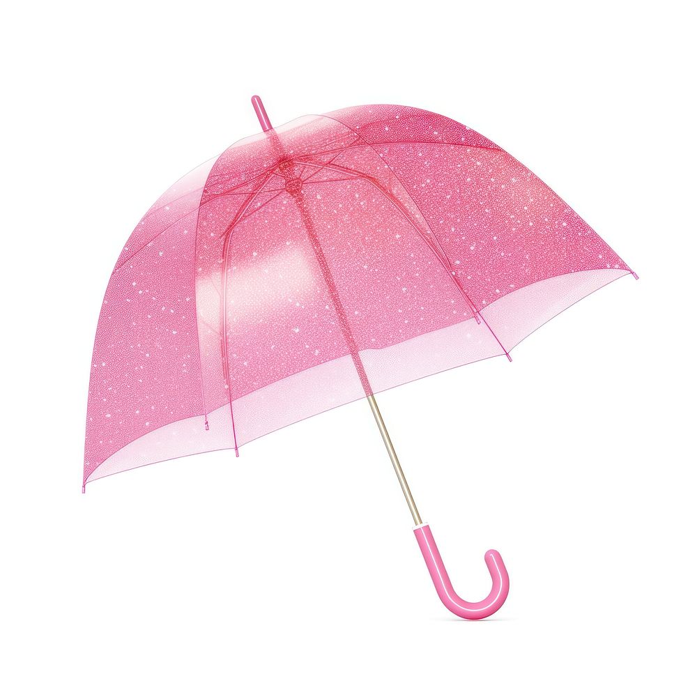 Pink umbrella icon white background protection sheltering.