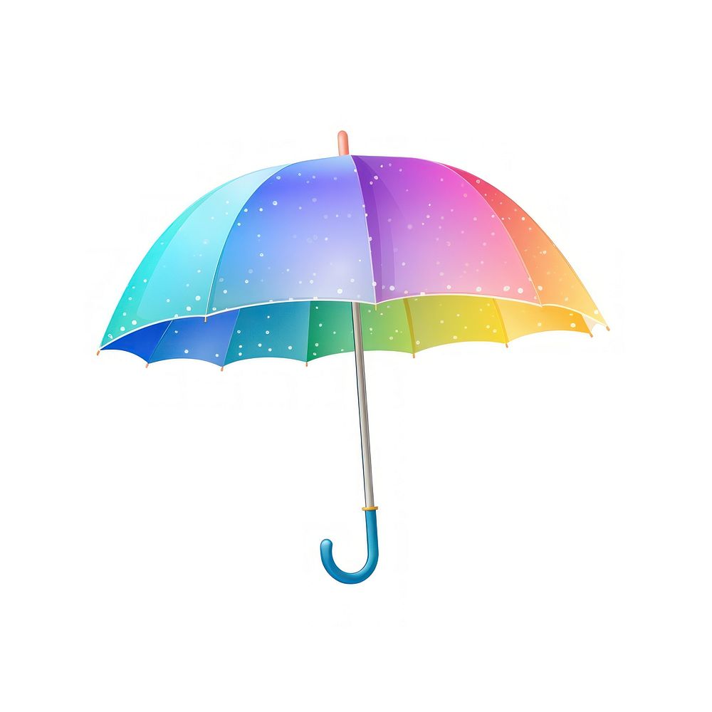 Rainbow umbrella icon white background protection sheltering.