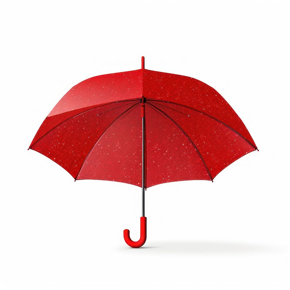 Red umbrella icon white background protection sheltering.